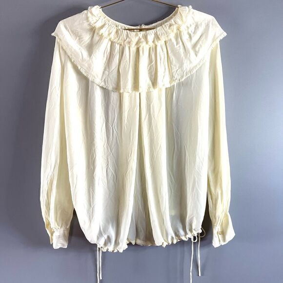 ZARA Limited Edition Flowing Cream Blouse - Picture 16 of 16